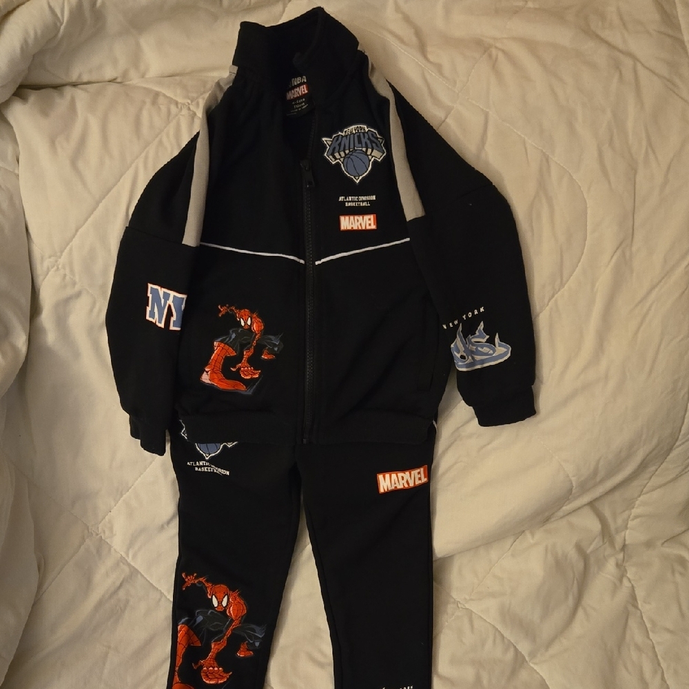 Marvel Navy Blue Tracksuit with NY Knicks Design
